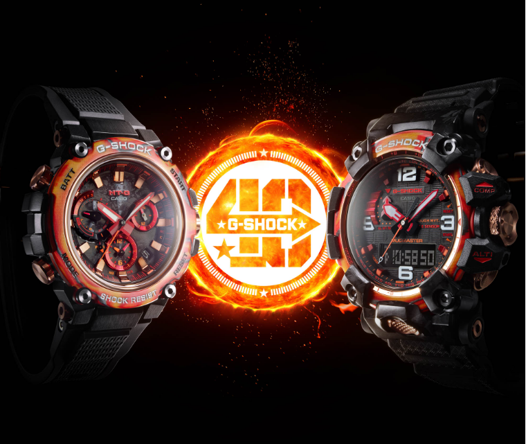 Casio G-Shock beginnt 40-jähriges Jubiläum mit zwei „Flare Red“-Uhren